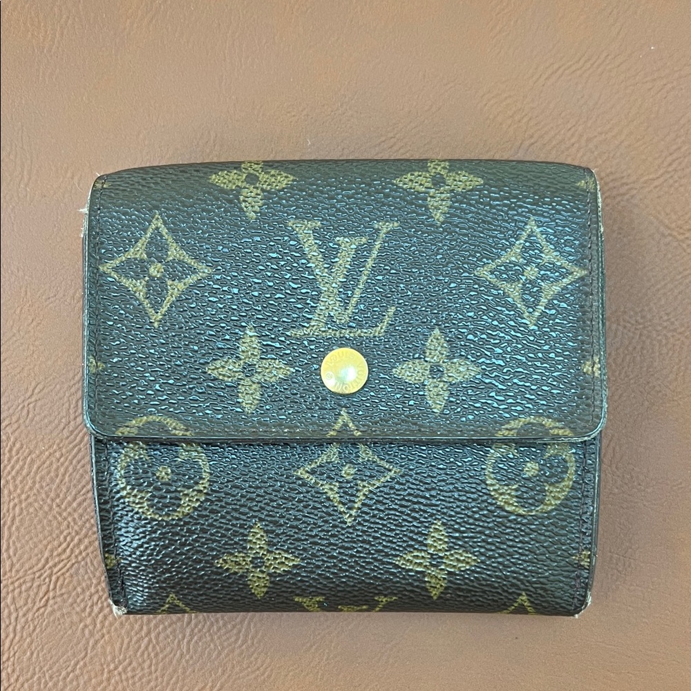 Louis Vuitton Black and Gold Monogram Wallet